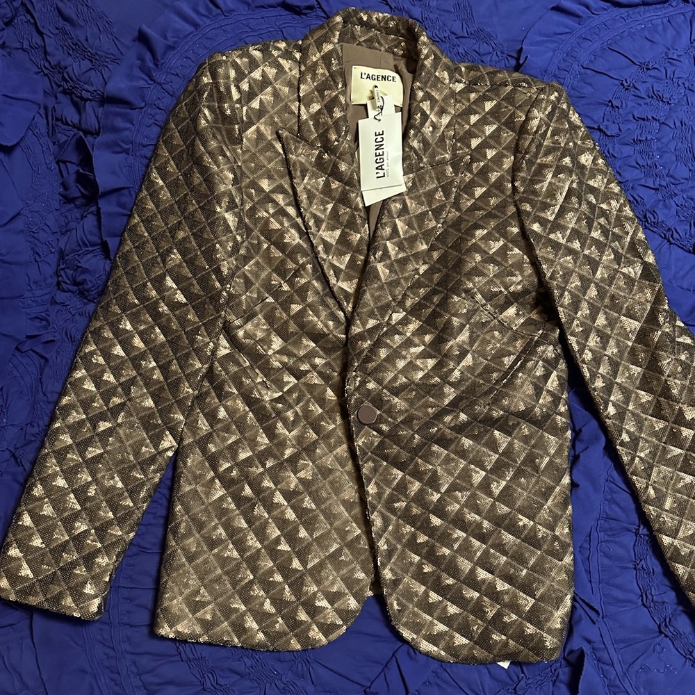 L’agence Clementine Blazer Copper Sequins - size 8